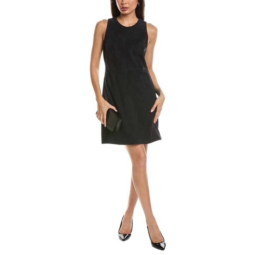 Hugo Boss Womens Boss  Sycara Suede A-Line Dress, Blue